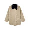 [Bin Bin Exclusive] [Camden Trench Coat] Lyocell Cotton Retro Contrast Color Medium and Long Trench Coat M26006