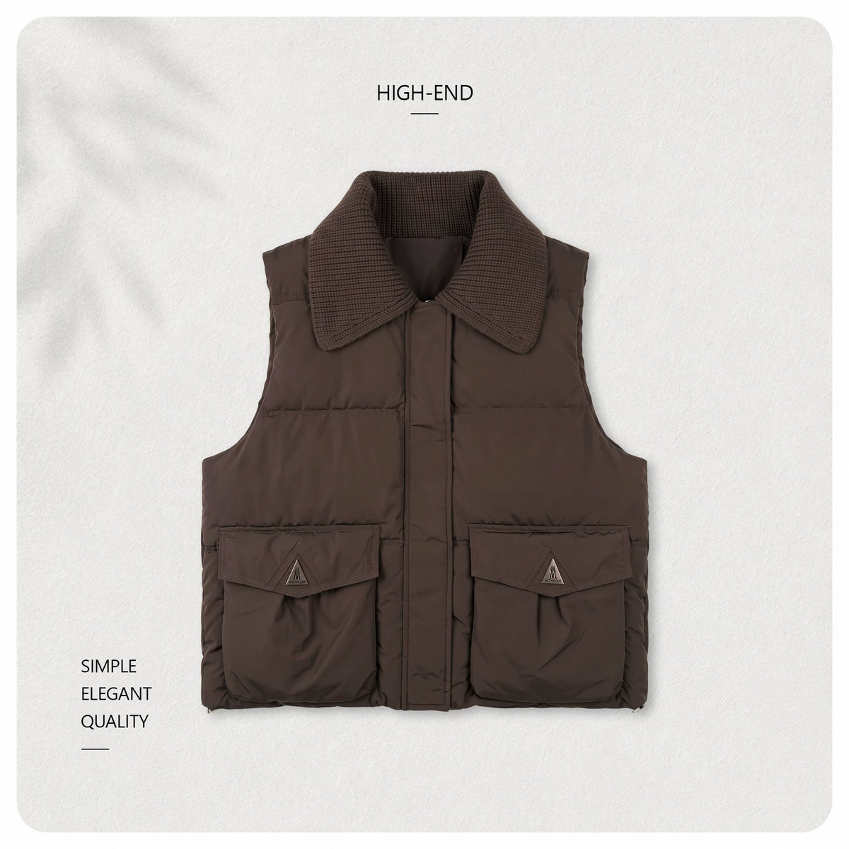 [Exclusive to Binbin] Yunrou folding jacket gentle lapel loose big pocket sleeveless vest jacket 263499