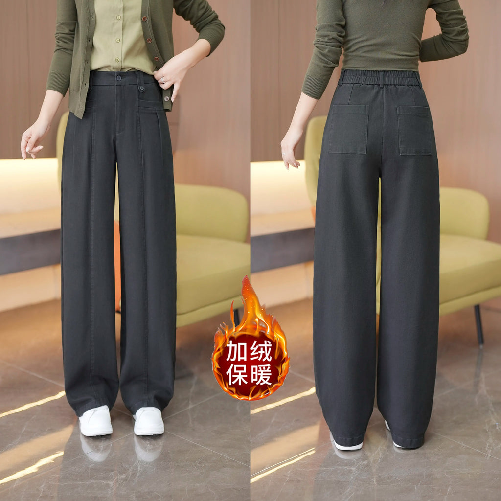 American tooling style high waist straight scimitar pants women's 2026 autumn and winter new loose drape and thin casual wide-leg pants