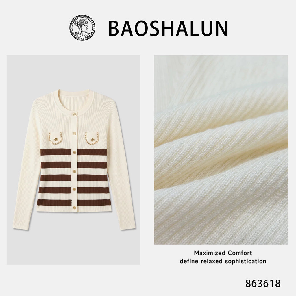 [Mina Exclusive] [Toffee Coffee] Soft Wool Skin-friendly Wool Top 863618