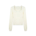 [VAZSLVE/New Luxury Products] Leak Picking French Wool Lace Splicing Wool Bottom Top 963120