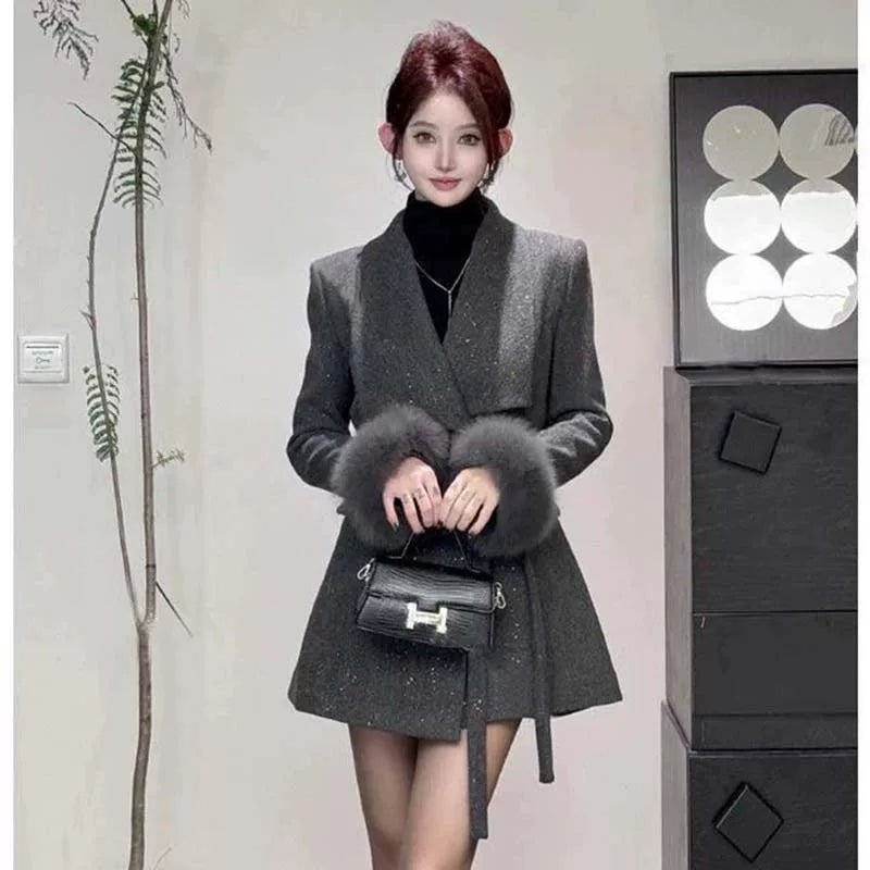 pj【瑞瑞定制】【加棉加厚有里布】毛呢外套2025新款女装QY0101