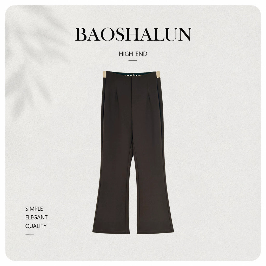 [Valkyvia/Yoyo Luxury] Designer brand high-waisted slim-fitting micro-pull pants M955025