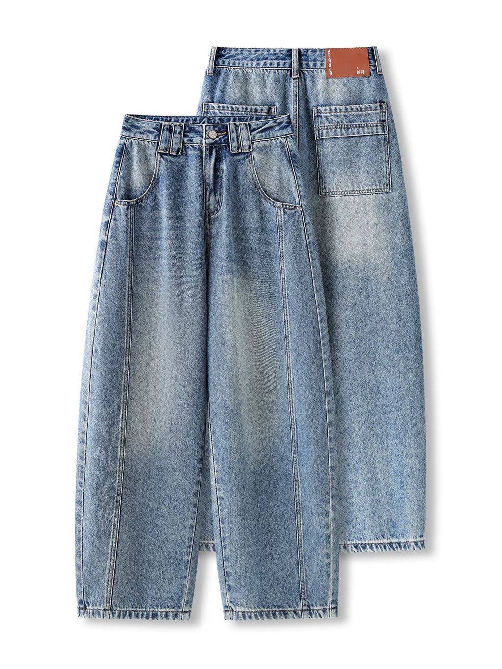 American design sense retro wide-leg jeans women's 2026 autumn new high waist drape and thin casual scimitar pants
