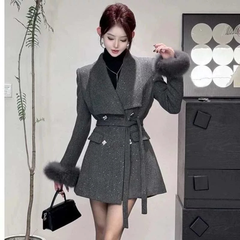 pj【瑞瑞定制】【加棉加厚有里布】毛呢外套2025新款女装QY0101