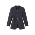 [VAZSLVE/New Luxury Products] Wool Premium Breaking Star Deep V Thin Belt Waist Jacket 263362