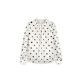 [Mina Exclusive] [Black Island Boxu] Retro Big Wave Point Stand-Up Collar Long Sleeve Shirt 263141