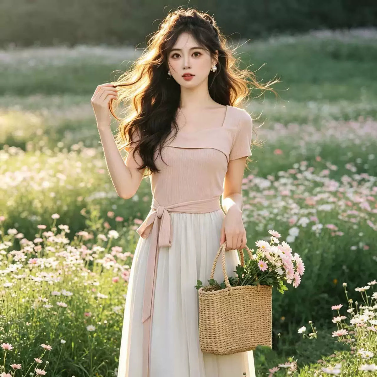 瑞瑞定制-【梦中芭蕾】（无拉链-有里布）法式连衣裙D4885