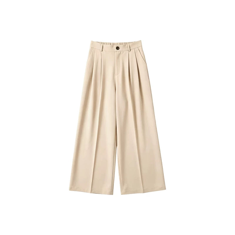 [Bin Bin Exclusive] [Highly Intelligent Elite] Old Qian Feng Temperament Simple Commuter Wide Leg Pants 963176