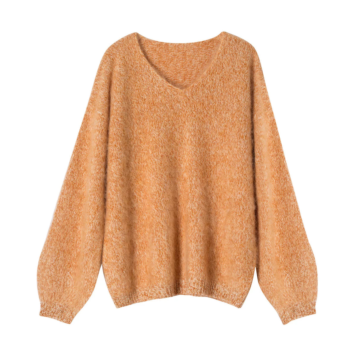 Top-tier ~ Very strong fuzzy feel ~ Premium cloud-like brushed cashmere and wool blend, cozy loose-fit sweater
