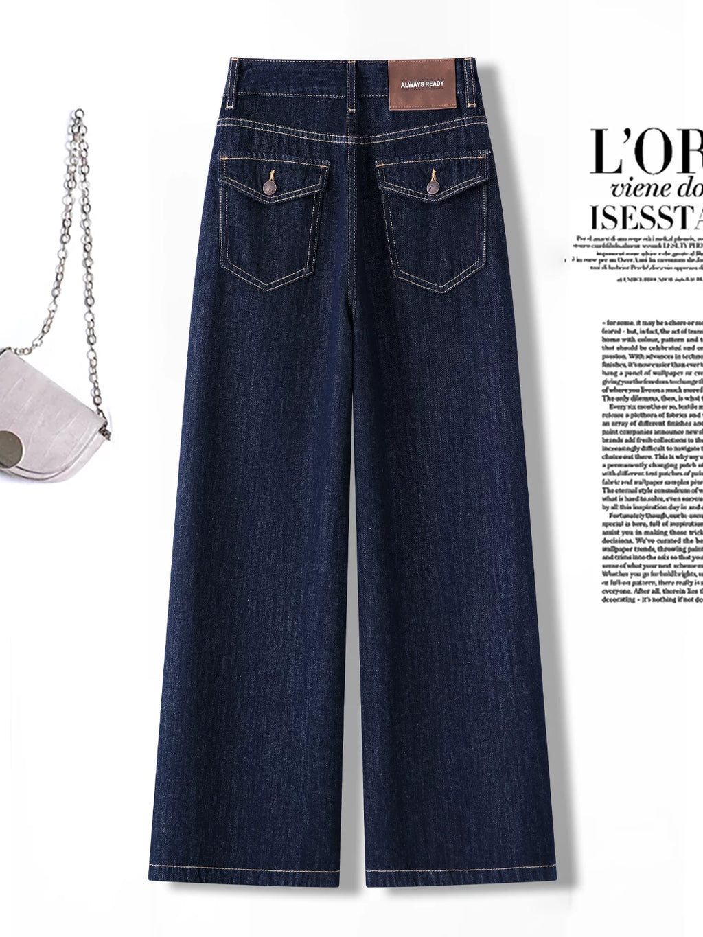 Denim Blue Versatile Straight Jeans Women's 2026 Spring and Autumn New Small High Waist Narrow Skinny Wide Leg Pants