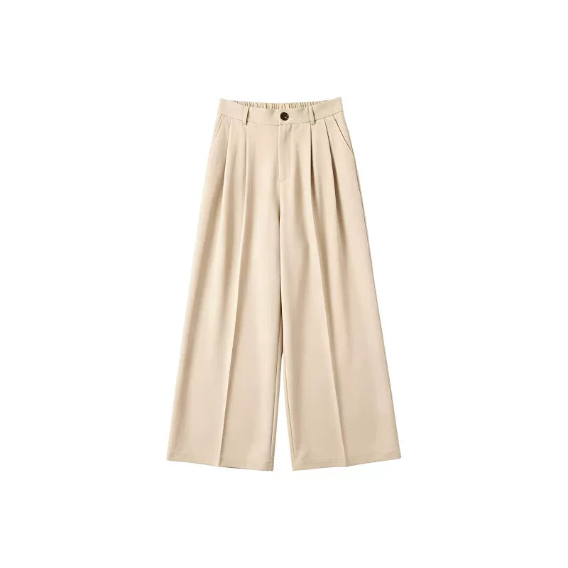 [Bin Bin Exclusive] [Highly Intelligent Elite] Old Qian Feng Temperament Simple Commuter Wide Leg Pants 963176