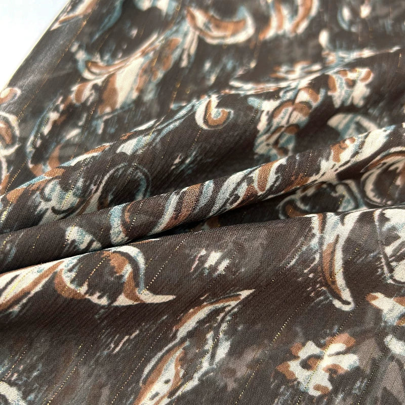 [Mina Exclusive] [Wuyu Flower Notes] French Lotus Leaf Edge V-Neck Silver Silk Fine Flash Top 363208