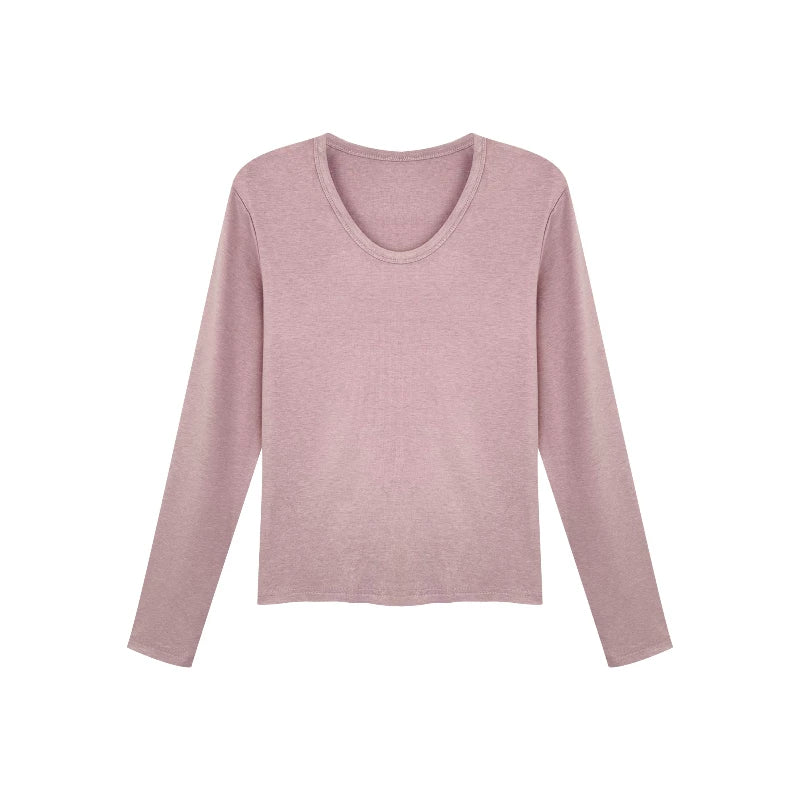 [Valkyvia/Yoyo] [Water Drop T] Tencel Wool Skin-friendly Zero Pressure Skinny Top 353098