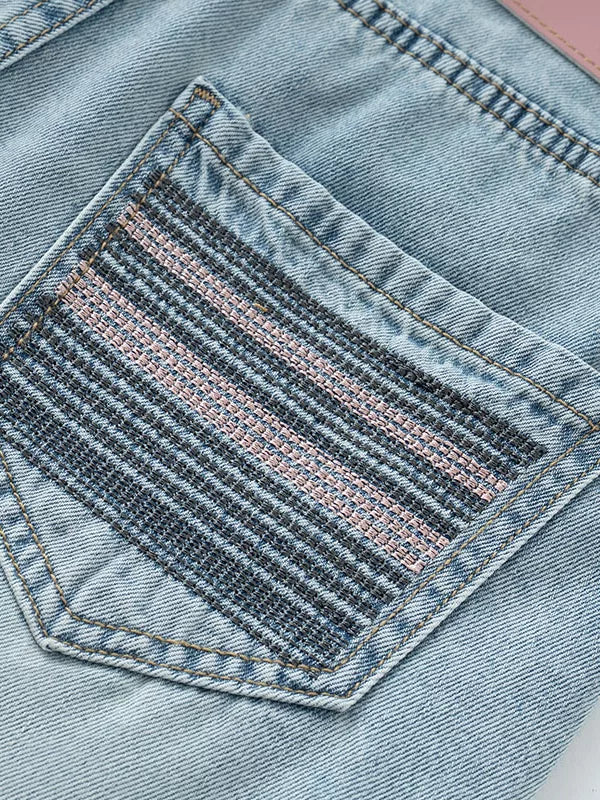 Washed light blue retro denim shorts women's 2026 summer new high-waisted and thin versatile casual A-shaped wide-leg pants