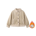 [Exclusive to Binbin] Vintage Maillard stand-up collar thickened short jacket 263527