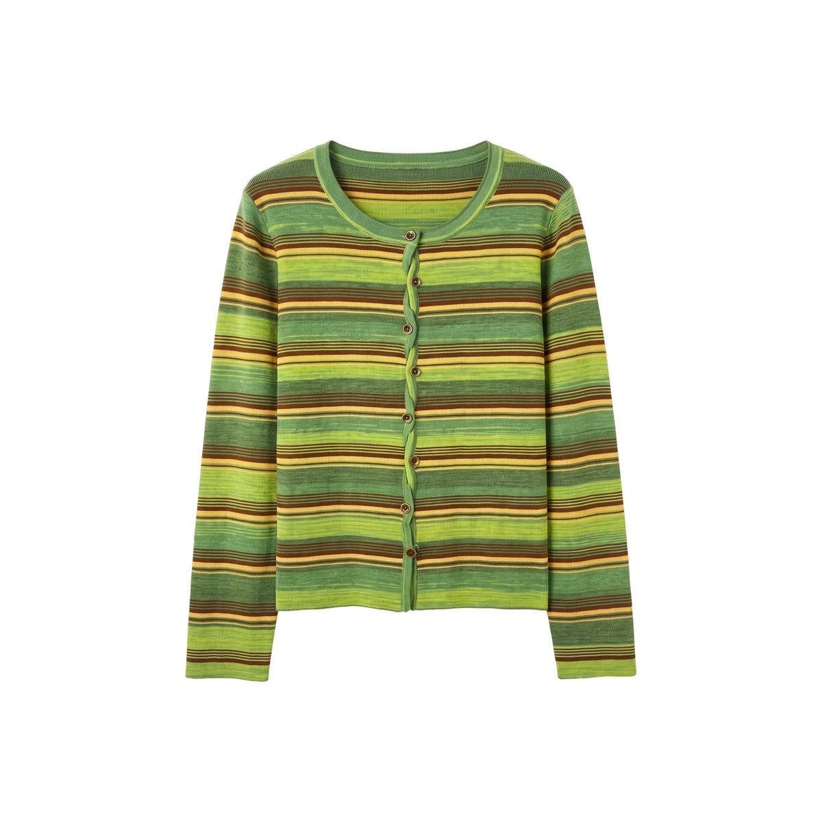 [Recommended by Huahua] French retro striped light and drape early autumn knitted sweater top 963113