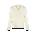[Valkyvia/Yoyo Luxury] Wool old money wind Kochi POLO collar slim knitted top 363026
