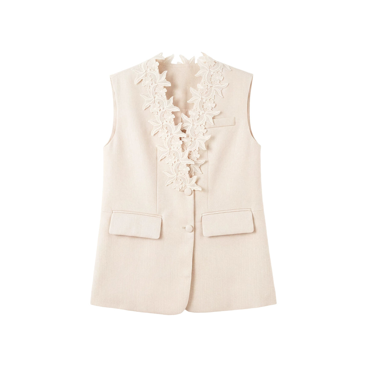 [VAZSLVE/New Luxury Products] Leak-picking design V-neck texture bright silk versatile vest 363153