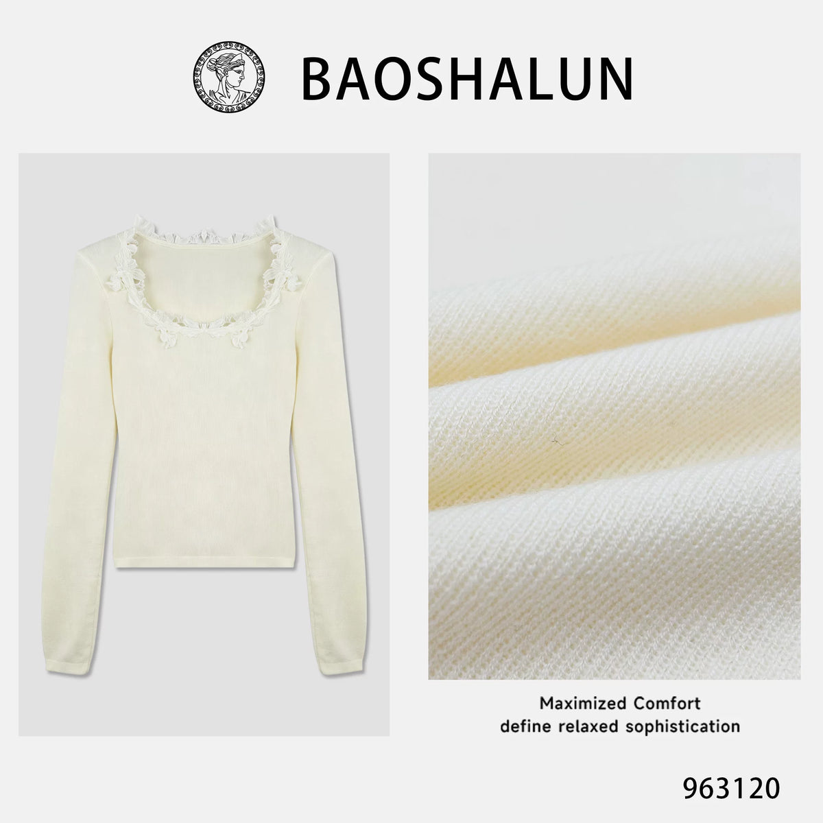 [VAZSLVE/New Luxury Products] Leak Picking French Wool Lace Splicing Wool Bottom Top 963120
