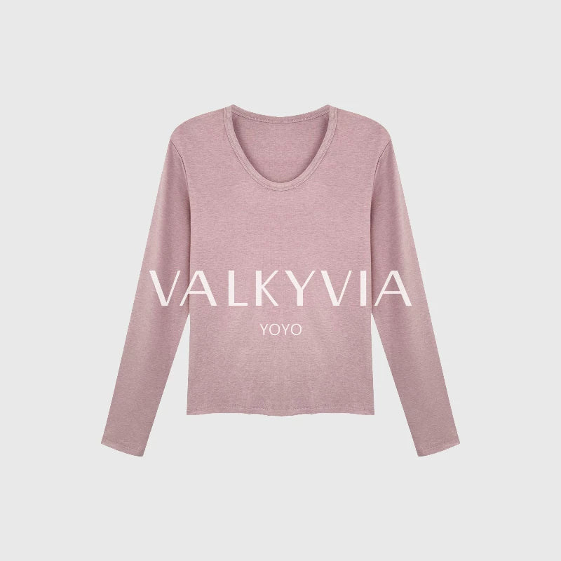 [Valkyvia/Yoyo] [Water Drop T] Tencel Wool Skin-friendly Zero Pressure Skinny Top 353098