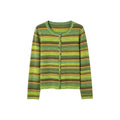 [Recommended by Huahua] French retro striped light and drape early autumn knitted sweater top 963113