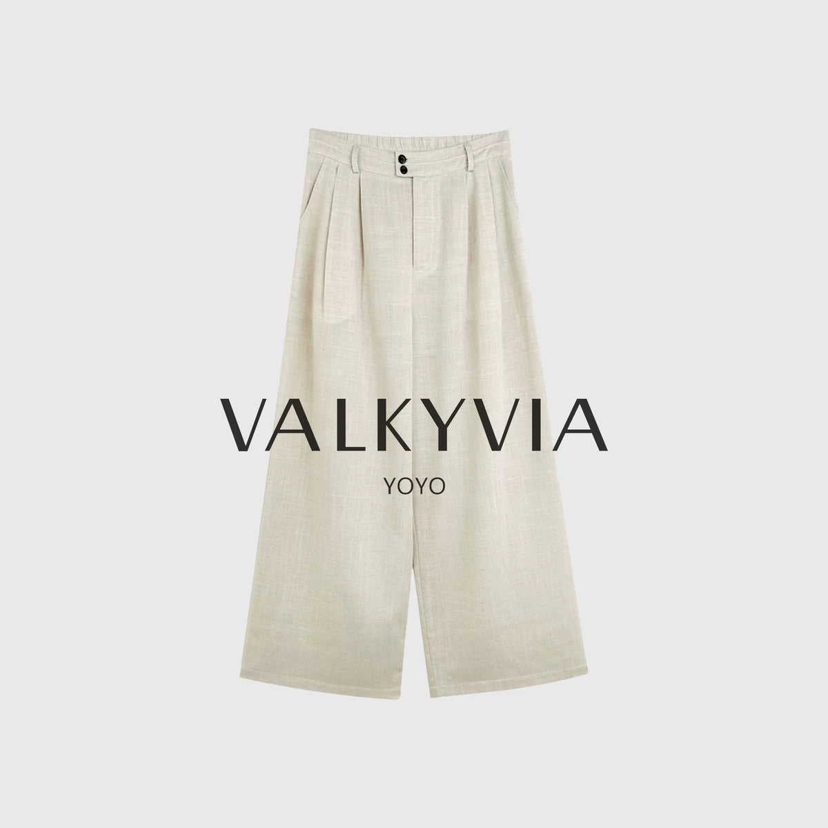 【Valkyvia/悠悠奢品】天丝苎麻老钱游猎复古简约阔腿裤963096