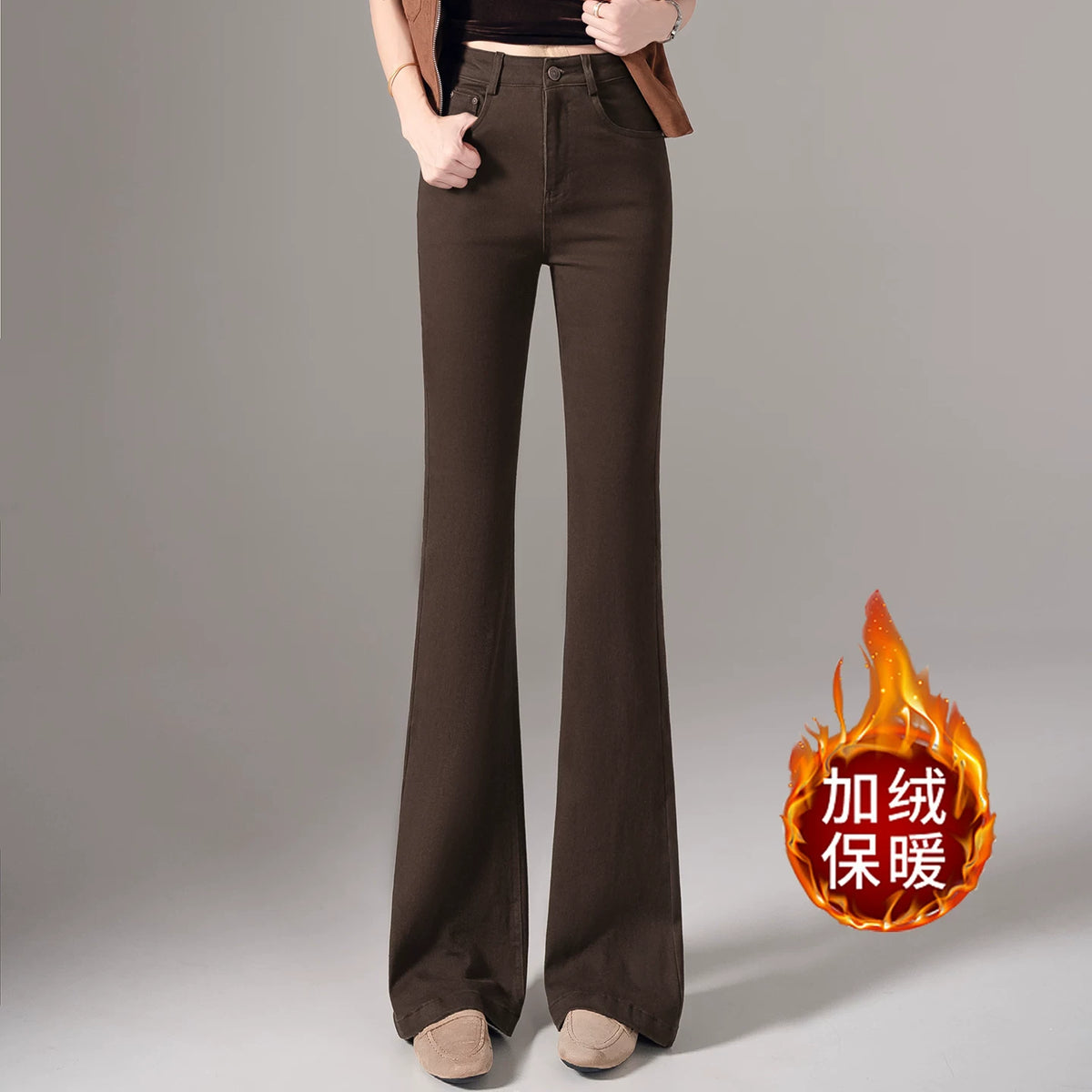 高腰显瘦微喇牛仔裤女2026秋冬新款裤子百搭修身提臀好版型喇叭裤