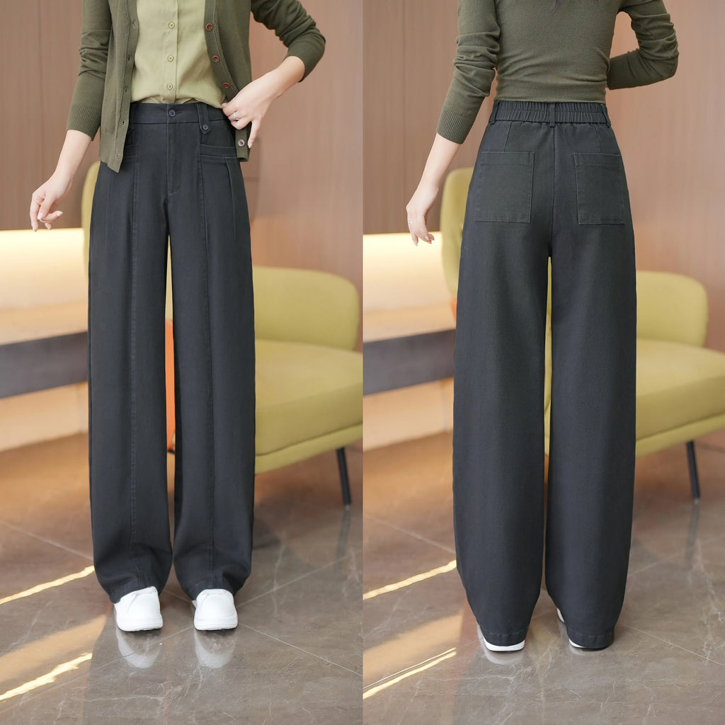 American tooling style high waist straight scimitar pants women's 2026 autumn and winter new loose drape and thin casual wide-leg pants