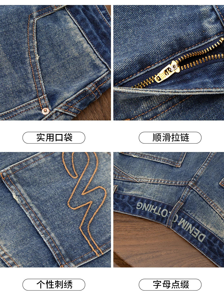 Hong Kong style nostalgic high-waisted denim shorts women's 2026 summer new high-waisted and thin hip-covering versatile wide-leg five-point pants