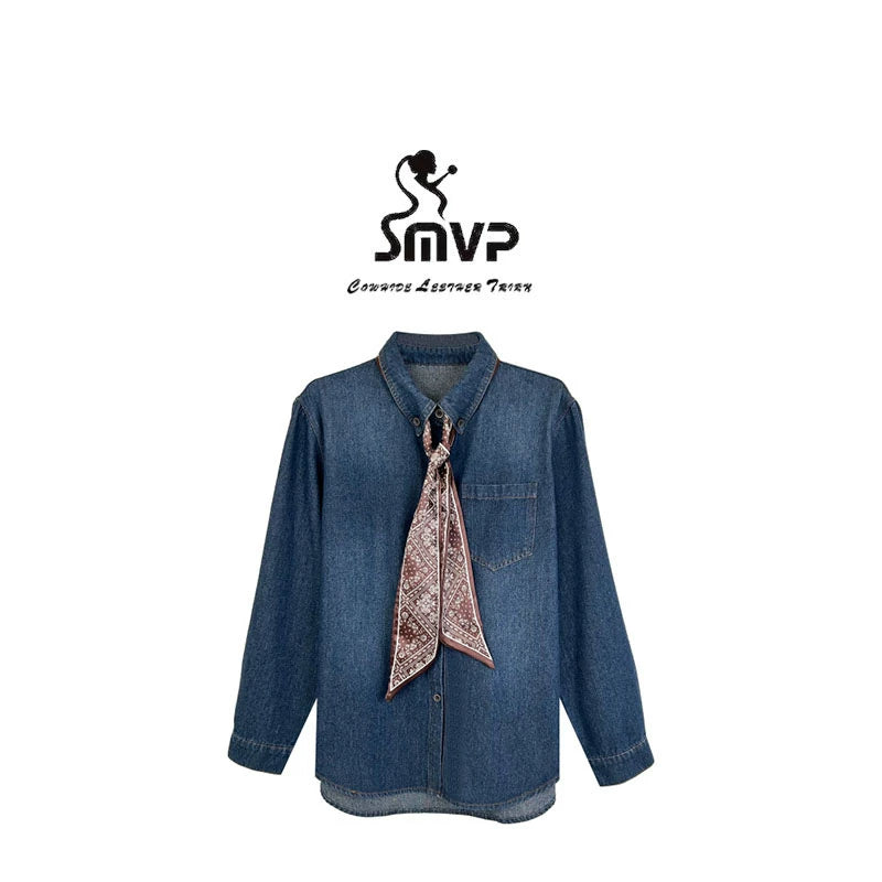 [Bin Bin Exclusive] [Stacking Artifact] French Retro Premium Loose Top 353165