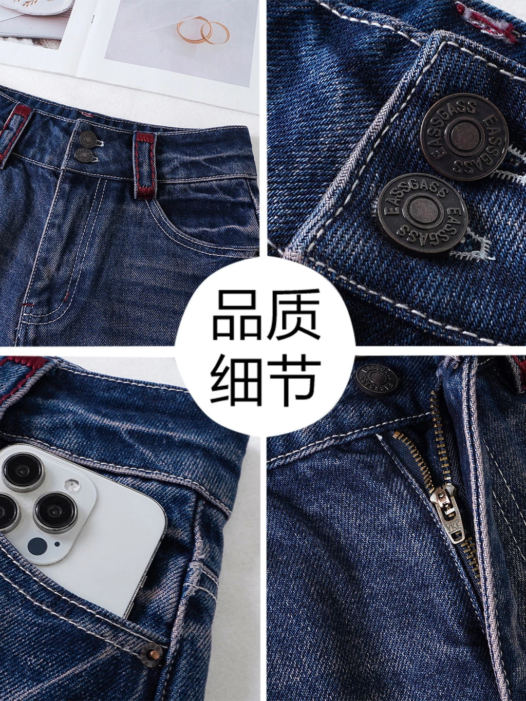 American retro denim shorts women's 2026 summer new high-waisted design feeling thin and versatile wide-leg A-shaped hot pants