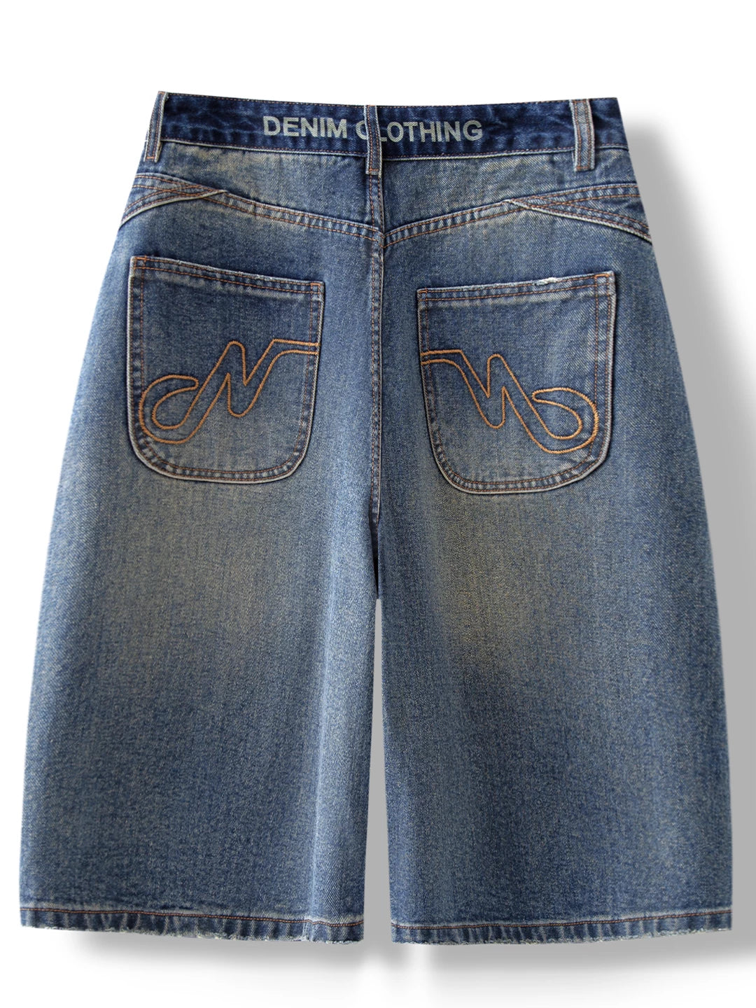 Hong Kong style nostalgic high-waisted denim shorts women's 2026 summer new high-waisted and thin hip-covering versatile wide-leg five-point pants