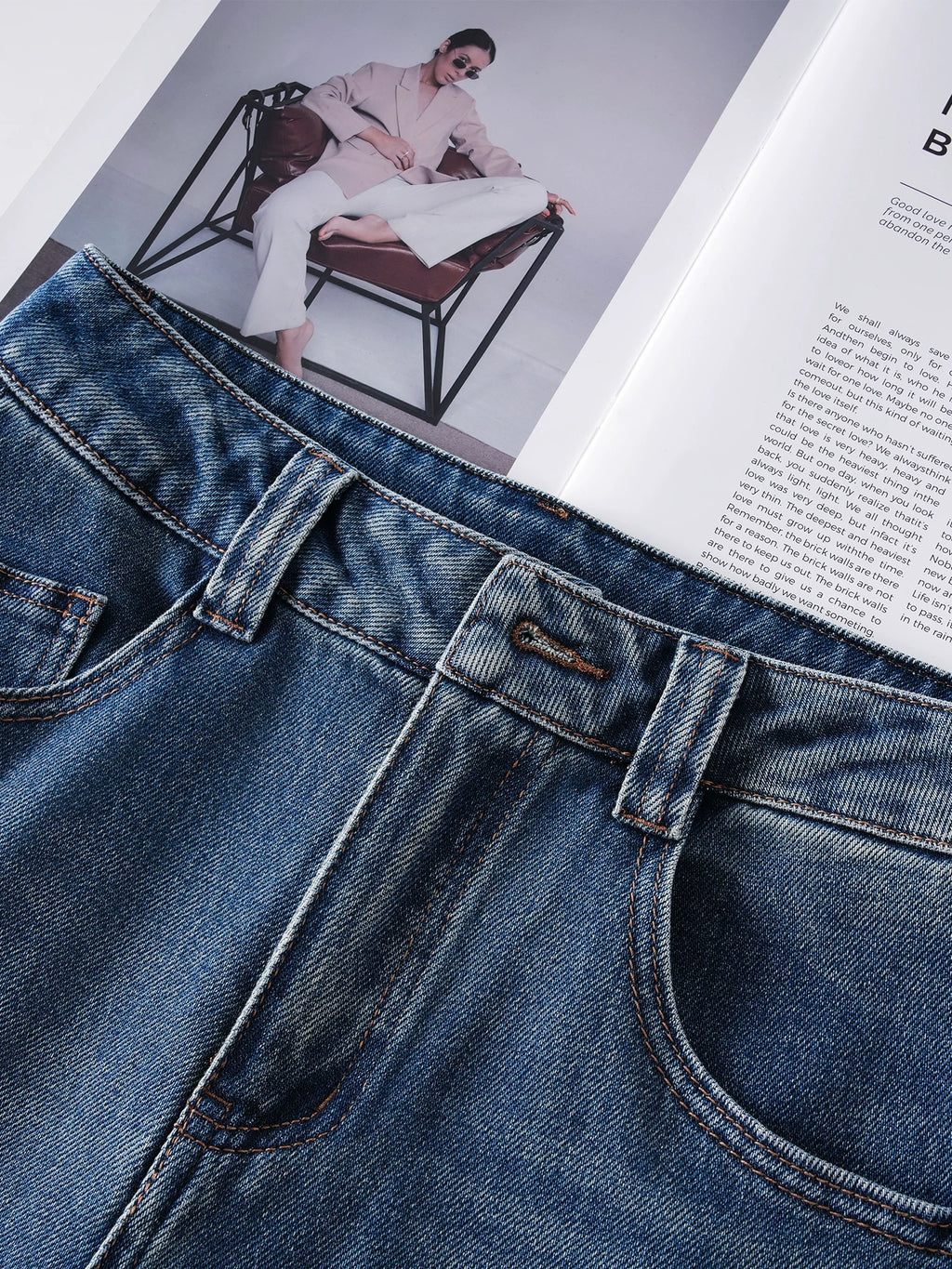 Retro and old washed jeans for women's 2026 autumn new small loose hip covering nine-point wide-leg scimitar pants