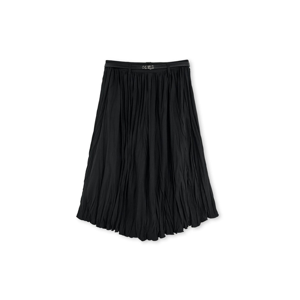 [Bin Bin Exclusive] Stylish high-end texture pleated and thin with belt skirt 363173