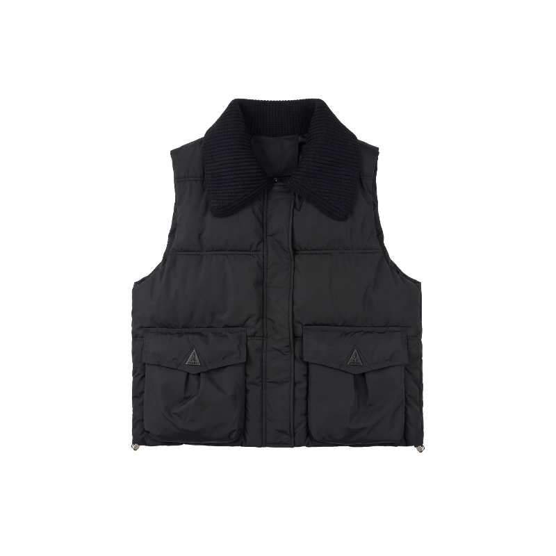 [Exclusive to Binbin] Yunrou folding jacket gentle lapel loose big pocket sleeveless vest jacket 263499