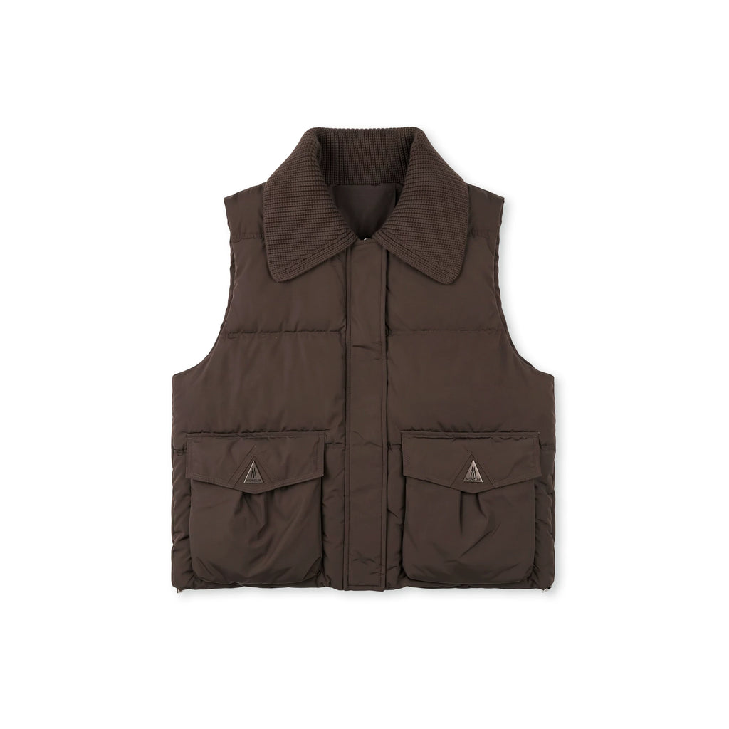 [Exclusive to Binbin] Yunrou folding jacket gentle lapel loose big pocket sleeveless vest jacket 263499