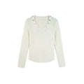 [Bin Bin Exclusive] [Cloud Star Fall] Wool Design Bead Crew Neck Knitted Top 363113