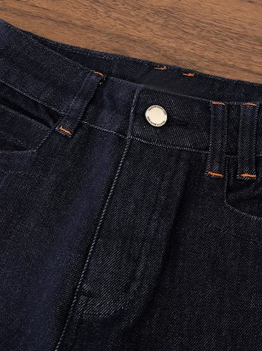 High waist does not stick to the legs and slightly pulls jeans for women's 2026 autumn new straight tube huge and thin versatile wide leg flared pants