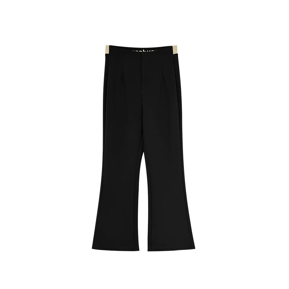 [Exclusive to Mina] Designer brand high-waisted slim-fitting micro-pull pants M955025