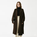 Cable Knit Long Cardigan Women – Open Front Chunky Knit Sweater Coat, Below Knee Fall Outerwear